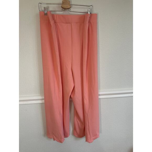 Issac Mizrah Live Peach Crop pants, Womens Plus Size 4X, scallop edge - Picture 3 of 6